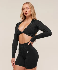 Adapt Animal Long Sleeve Crop Top