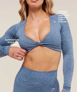 Adapt Animal Long Sleeve Crop Top