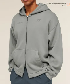 Conditioning Club Washed Zip Through Hoodie