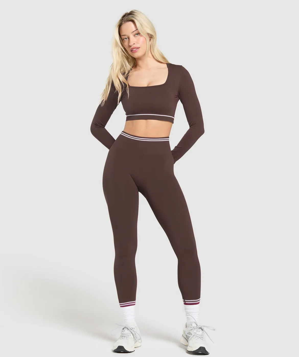 Contrast Seamless Crop Top