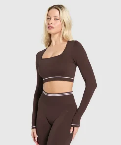 Contrast Seamless Crop Top