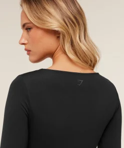 Corset Long Sleeve Crop Top