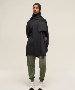 Covered Longline Cotton Long Sleeve Top