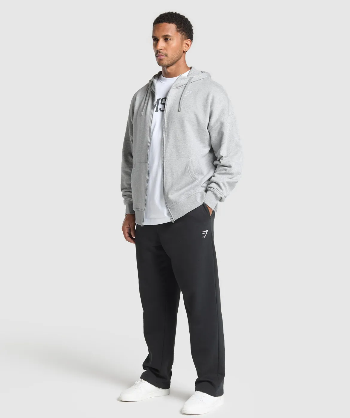 Crest Oversized Zip Up Hoodie