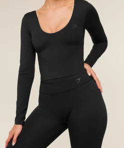 Crossover Back Flared Leggings
