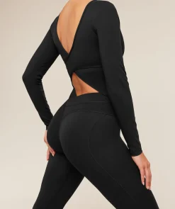 Crossover Back Flared Leggings