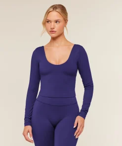 Crossover Back Long Sleeve Top