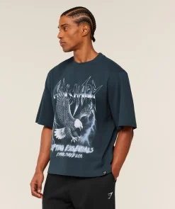 Eagle Band Style Graphic T-Shirt