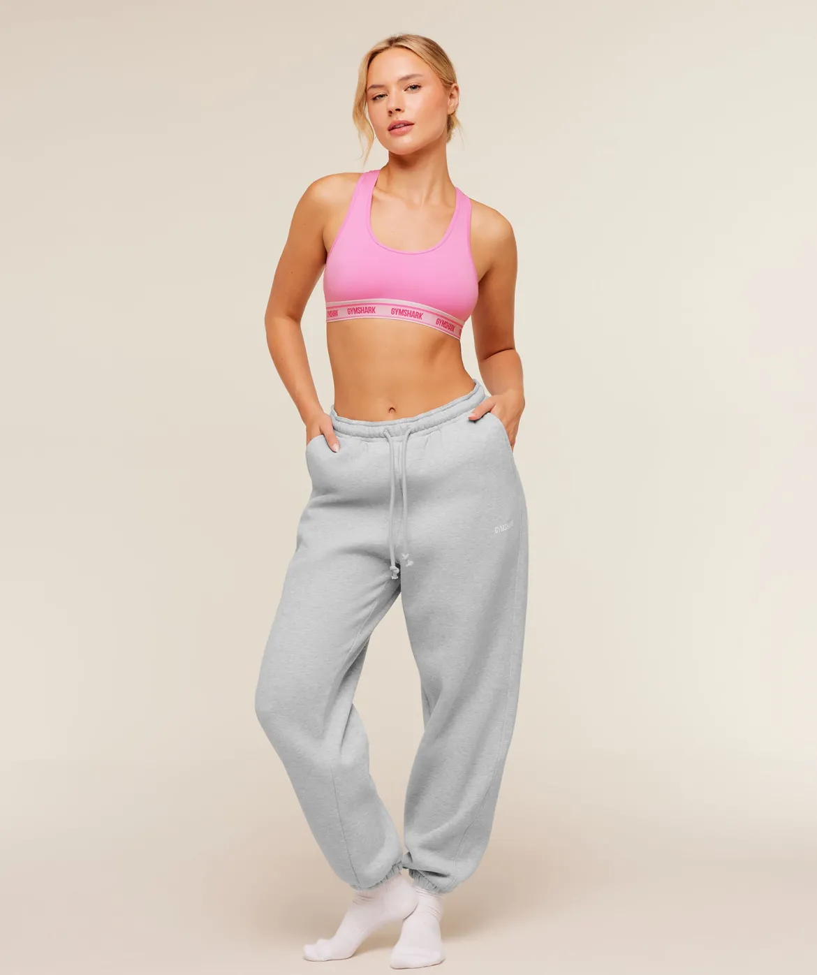 Elastic Branded Racerback Cotton Bralette