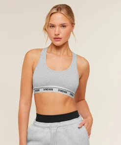 Elastic Branded Racerback Cotton Bralette