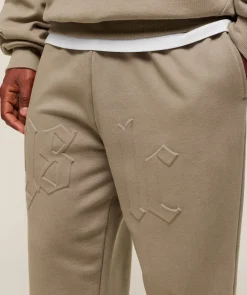 Embossed Straight Leg Joggers