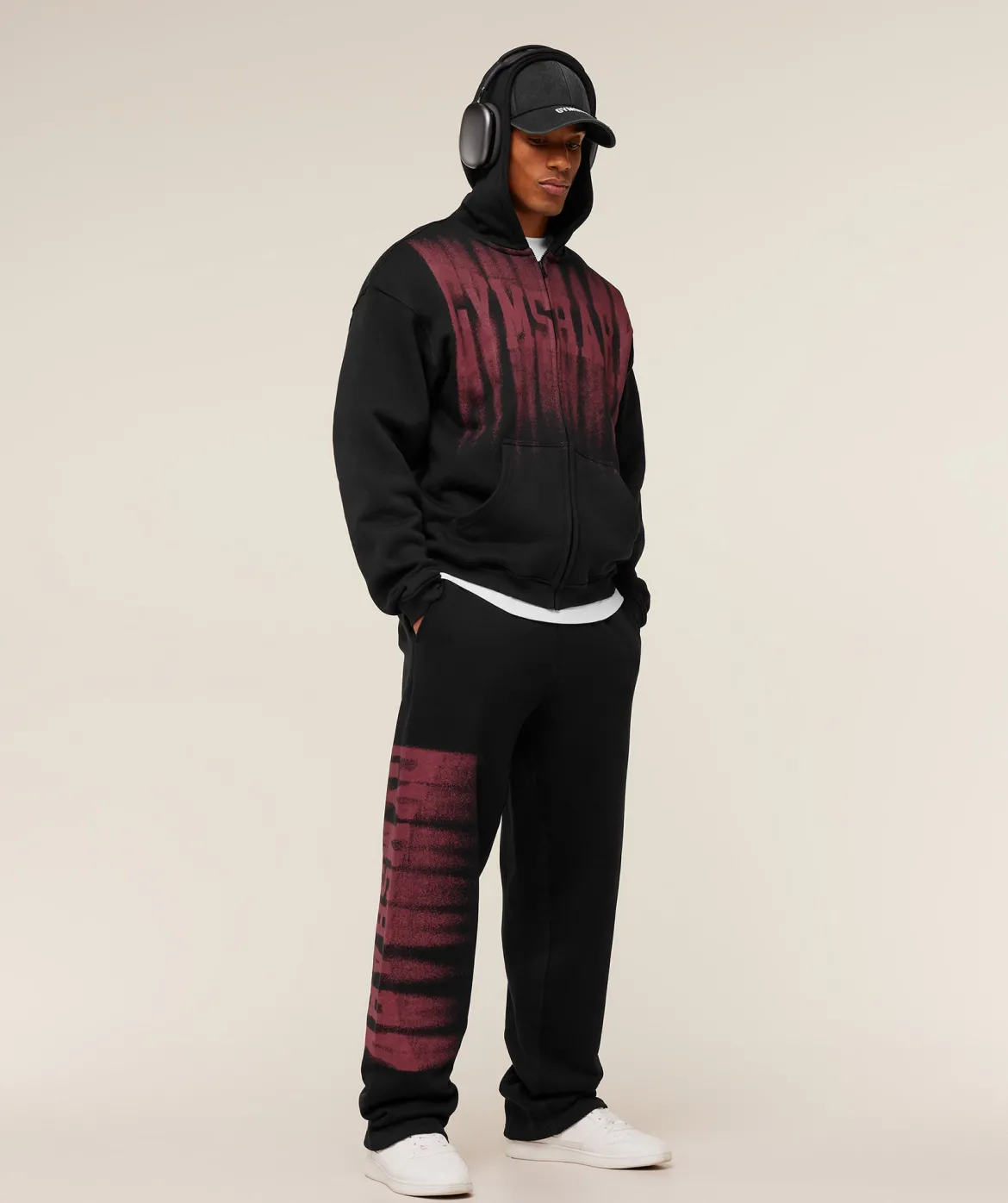 Fade Graphic Zip Through Hoodie