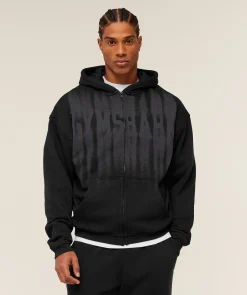 Fade Graphic Zip Through Hoodie