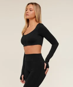 Flow Long Sleeve Crop Top with Cups