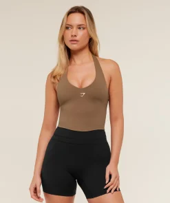 Halter Neck Cami with Shelf