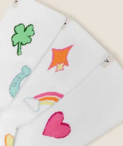 Lucky Graphic Crew Socks 3pk