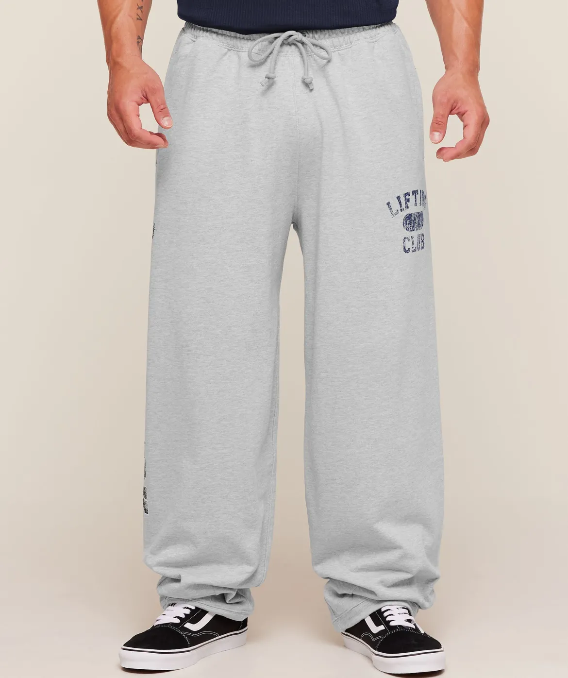 Retro Collegiate Graphic Wide Leg Pants