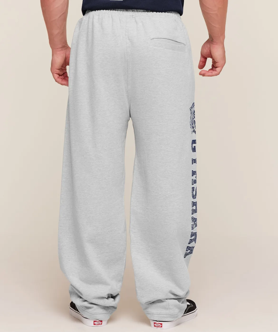 Retro Collegiate Graphic Wide Leg Pants