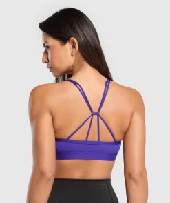 Ruched Strappy Sports Bra