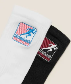 Running Graphic Crew Socks 2pk