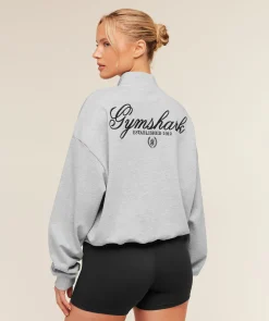 Script Embroidery Oversized Zip Through