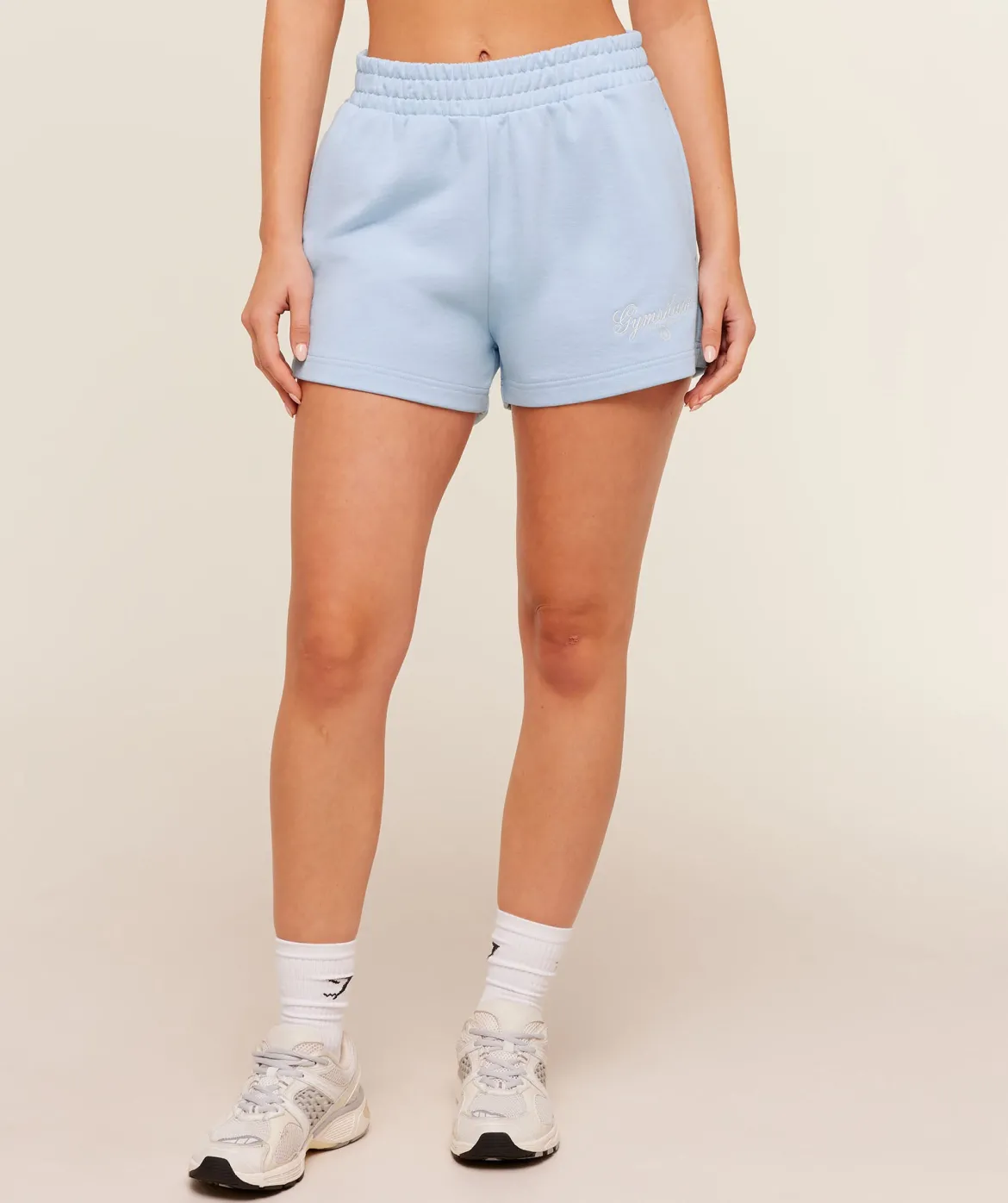 Script Embroidery Shorts