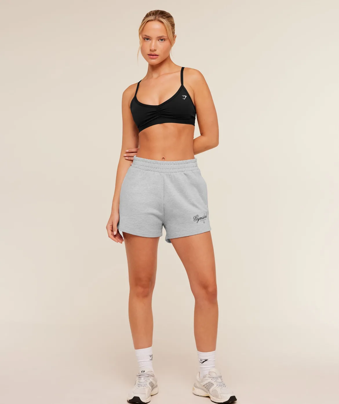 Script Embroidery Shorts
