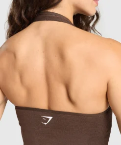 Vital Halter Neck Tank With Shelf