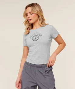 Worn Crest Graphic Baby Tee