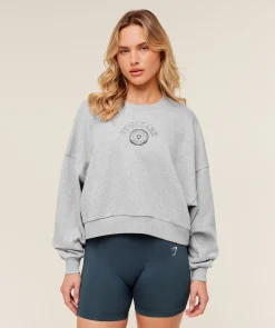 Worn Crest Graphic Sweatshirt